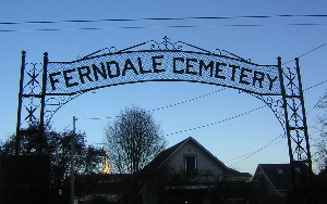 Ferndale Cemetery Sign reversed